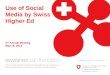 Use of social media by swiss higher ed