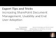 Harmon.ie Webinar - SharePoint Tips and Tricks for Document Management, User Adoption and Usability