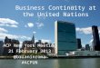 Presentation to the ACP New York Chapter on UN Business Continuity