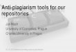 Anti-plagiarism tools for our repositories