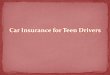 Car Insurance For Teen Drivers
