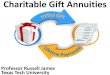 Introduction to charitable gift annuities