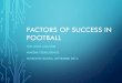Success factors in football