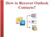 How to recover outlook contacts