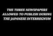 TVT (Taliba, La Vanguardia and The Tribune) - Japanese Interregnum Newspapers