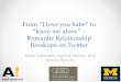 Romantic Relationship breakup on Twitter