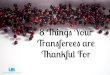 8 Things Your Transferees are Thankful For
