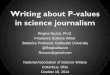 Writing about P-values in science journalism, for National Association of Science Writers conference