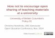How not to promote open sharing of teaching materials at a university: UBC's Policy 81