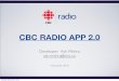 CBC Radio App 2.0 iOS