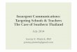 Insurgent Targeting of Teachers as Communications Southern thailand