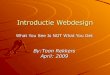 Intro Webdesign Toerisme