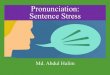 Pronunciation: Sentence Stress for High School Learners