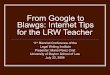From Google to Blawgs: Internet Tips for the LRW Teacher