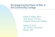 Re-Imagining the Place of ESL in the Community College