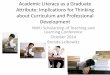 Academic Literacy as a Graduate Attribute: Implications for Thinking about Curriculum and Professional Development