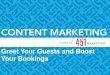 Content Marketing: Greet Your Guests and Boost Your Bookings