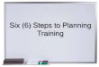 6 steps to consider before planning training