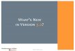What's new in Performance vision version 3.2