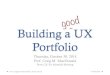 Building a (good) UX Portfolio