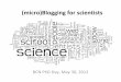 Blogging for scientists PhDDay050