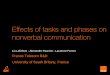 Effects of tasks and phases on noverbal communication : conference presentation in Cog-sci Moscow June 2008