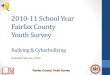 2010-11 Fairfax County Youth Survey: Bullying & Cyberbullying