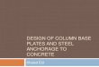 Design of column base plates anchor bolt