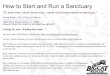 How to start and run a sanctuary