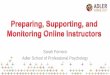 Preparing, Supporting, and Monitoring Online Instructors