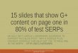 15 examples of G+ content on page one in SERPs