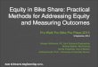 Morgan Whitcomb, Equity in Bike Share: Practical Methods for Addressing Equity and Measuring Outcomes