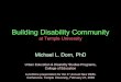 Building Disability Community A