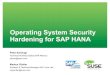 OS Security Hardening for SAP HANA