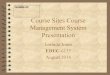 Course Sites - Course Management System Tutorial