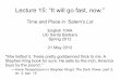 Lecture 15 - "It will go fast, now": Time and Place in 'salem's Lot (21 May 2012)