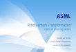 Procurement Transformation: A Story of a Learning Journey [Amsterdam]
