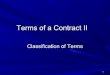 Essentials for Contract law