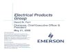 emerson electricl Electrical Products Group Conference