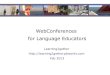 Web conferences for language educators