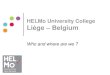 Let's discover HELMo University College inLiège – Belgium