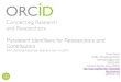 ORCID: Connecting Research and Researchers - Consol Garcia Gomez