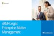 Microsoft CRM xRM4Legal 2014 Enterprise Matter Management