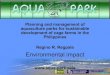 aqua park environmental impacts of cage culture