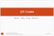 QR Codes: What, Why, How, Where?