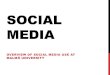 Social media - overview at Malmö University