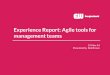 Experience report on agile tools for management teams