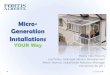 Micro-Generation Installations Your Way