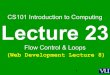 CS101- Introduction to Computing- Lecture 23