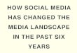 How Social Media Has Changed The Media Landscape